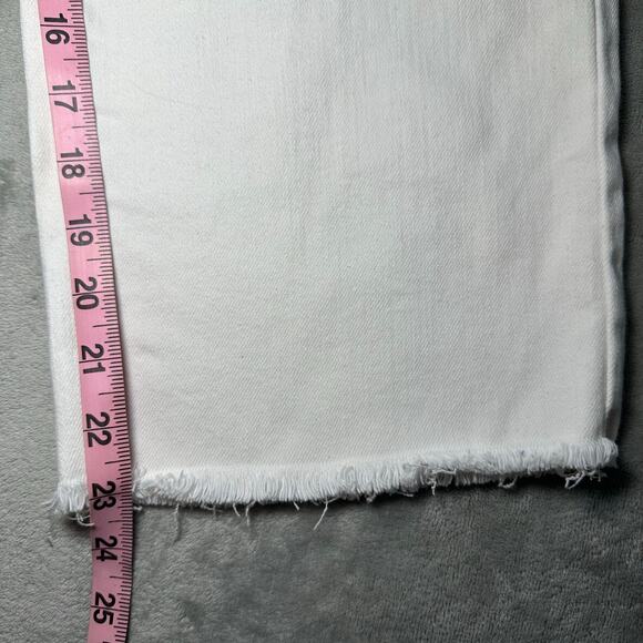 Judy Blue Wide Leg Crop Jeans Women Size 27 White Denim Button Fly Stretch 27x23 - Picture 9 of 13